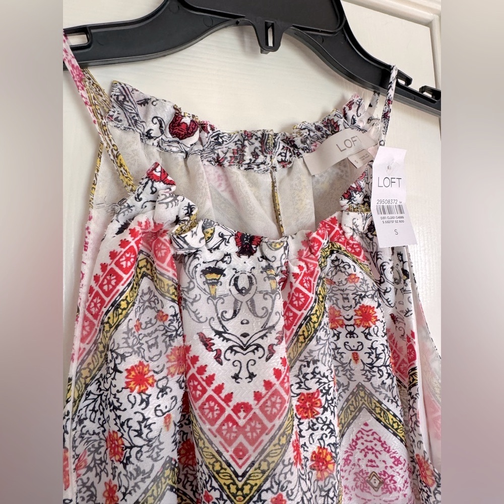 LOFT Multicolor Patterned Halter Top NEW - Picture 3 of 3